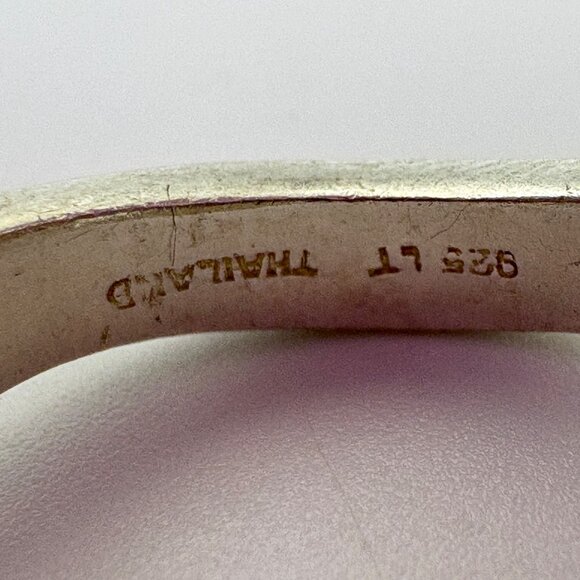 VTG Solid Sterling Silver 925 Textured Freeform Abstract Band Ring Size 8.25 - Picture 8 of 10